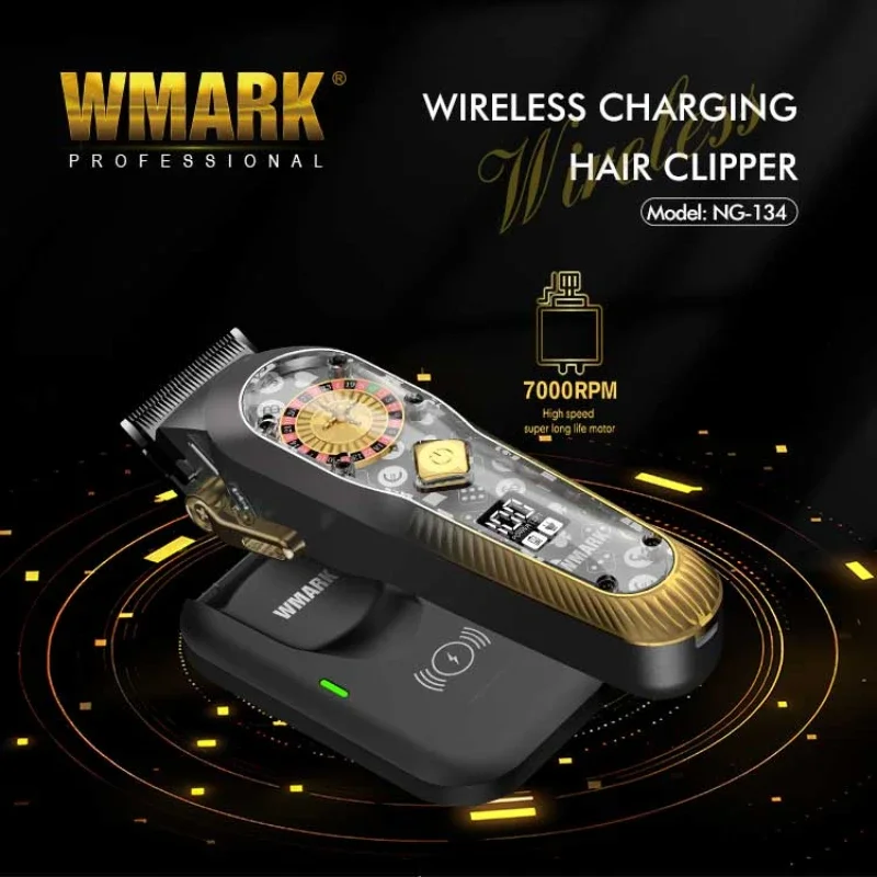 NEW WMARK NG-134 Wireless Charging Hair Clipper High Speed