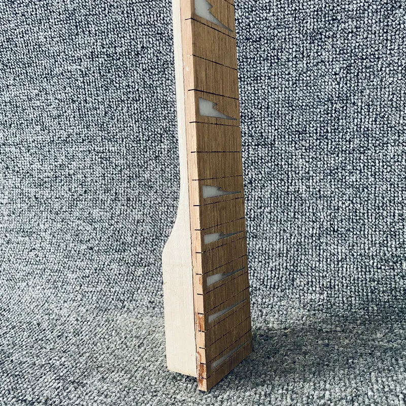 HN219  Mini Electric Guitar Short Scales Length Unfinished Tremolo Guitar Neck No Frets No Paints for Replace and DIY image 5