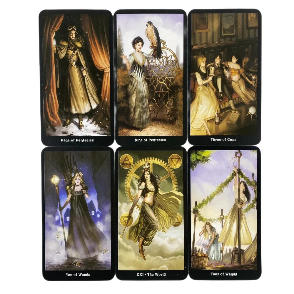 The Steampunk Tarot Cards A 78 Deck Oracle English Visions Divination Edition Borad Playing Games