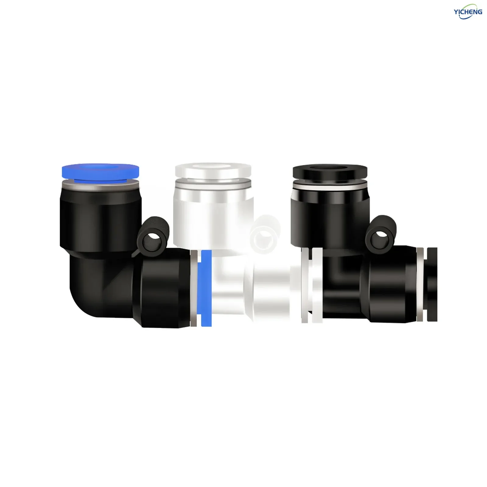 PNEUMATIC Hose Connector Elbow 90° 2Ways 6MM- 6MM Tube OD Push to Connect Tube Quick Fittings Push Lock (Pack of 30)