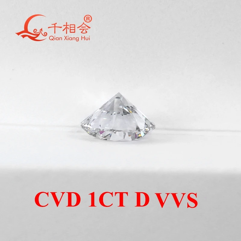 Imagem -02 - Grown Diamond Loose Stone Laboratório Criado Vvs1 para Vs1 Cvd Diamond Forma Redonda 3ex Certificado de Certificado 1ct2ct Vvs1 Lab