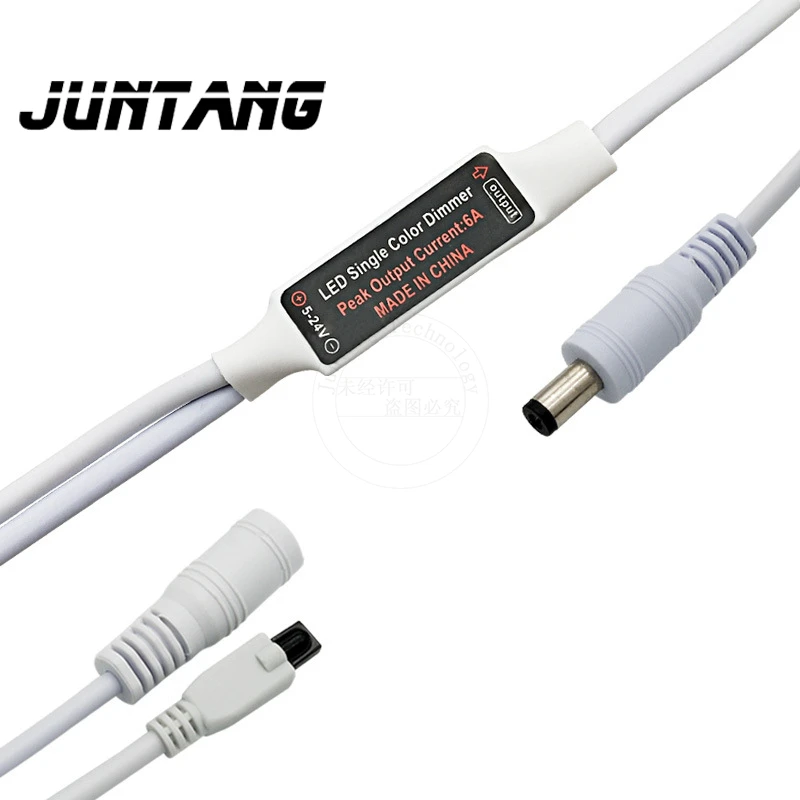 Infrared 6-key monochrome single-channel dimming controller LED light strip controller 5-24V mini IR monochrome controller