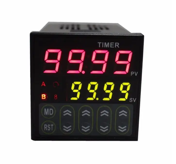 

E2RH PID Timer 0.01s-99h99m Digital Twin Timer Switch Relay Time Controller Black AC100 - 240V Electrical Timer