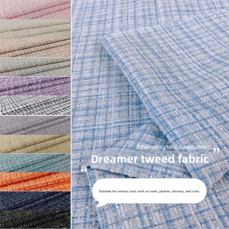عادي مضفر نسيج التويد بالمتر للملابس معاطف فساتين رمي وسادة اليدوية DIY بها بنفسك الخياطة سميكة القماش لينة الأبيض #3