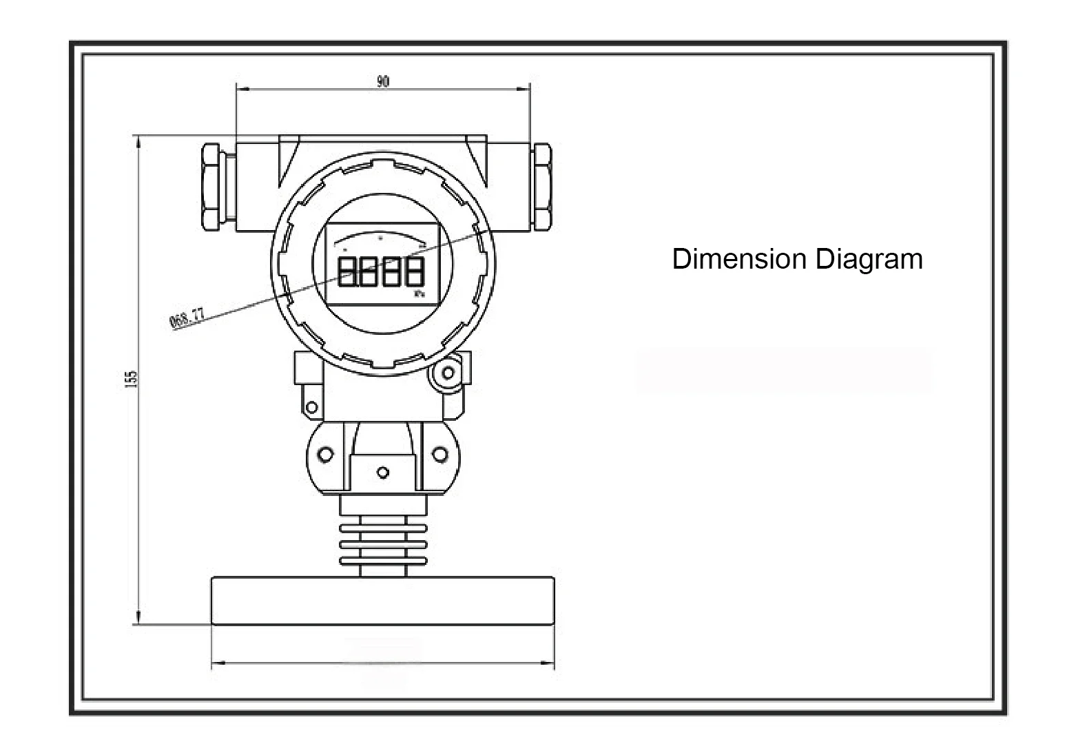 مقاومة شفة الضغط الارسال التنتالوم الحجاب الحاجز انفجار برهان 4-20mA RS485 الناتج LCD شاشة ديجيتال