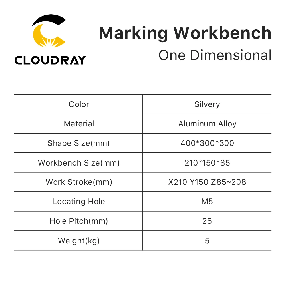 Cloudray 1 Axis Moving Table 210*150mm Working Size Z AXIS Table Portable Cabinet Case DIY Part for Laser Engraving Machine