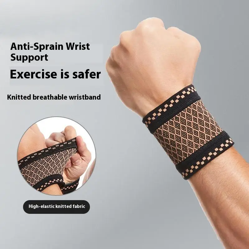 

1Pair Elastic Knitted Compression Wrist Guard Brace Protector For Men Women Sports Fitness