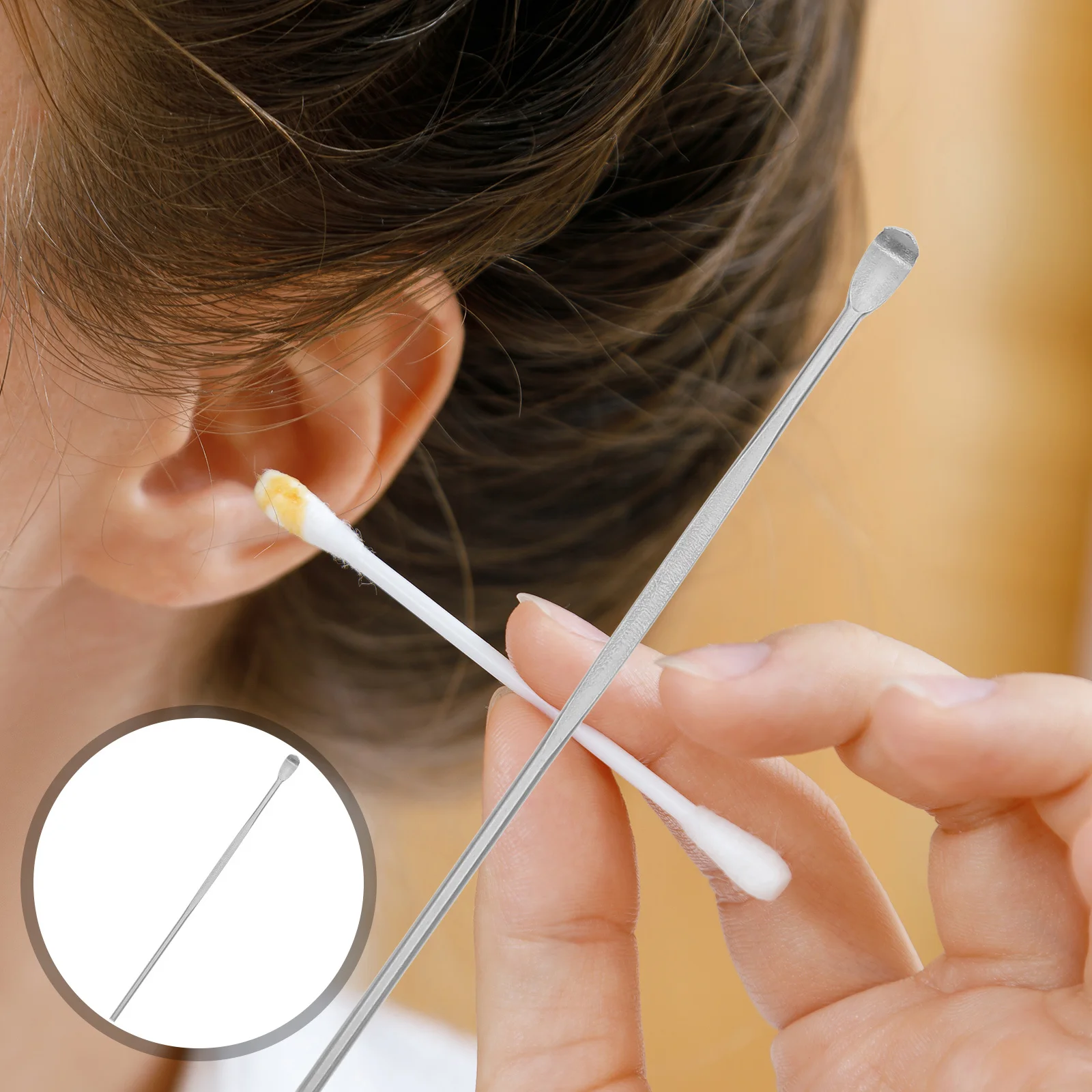 

3 шт. стальные кирки 8 см портативный инструмент для удаления воска очиститель ушей металлическая кюретка инструмент для ежедневного ухода металлическая ушная ложка кюретка