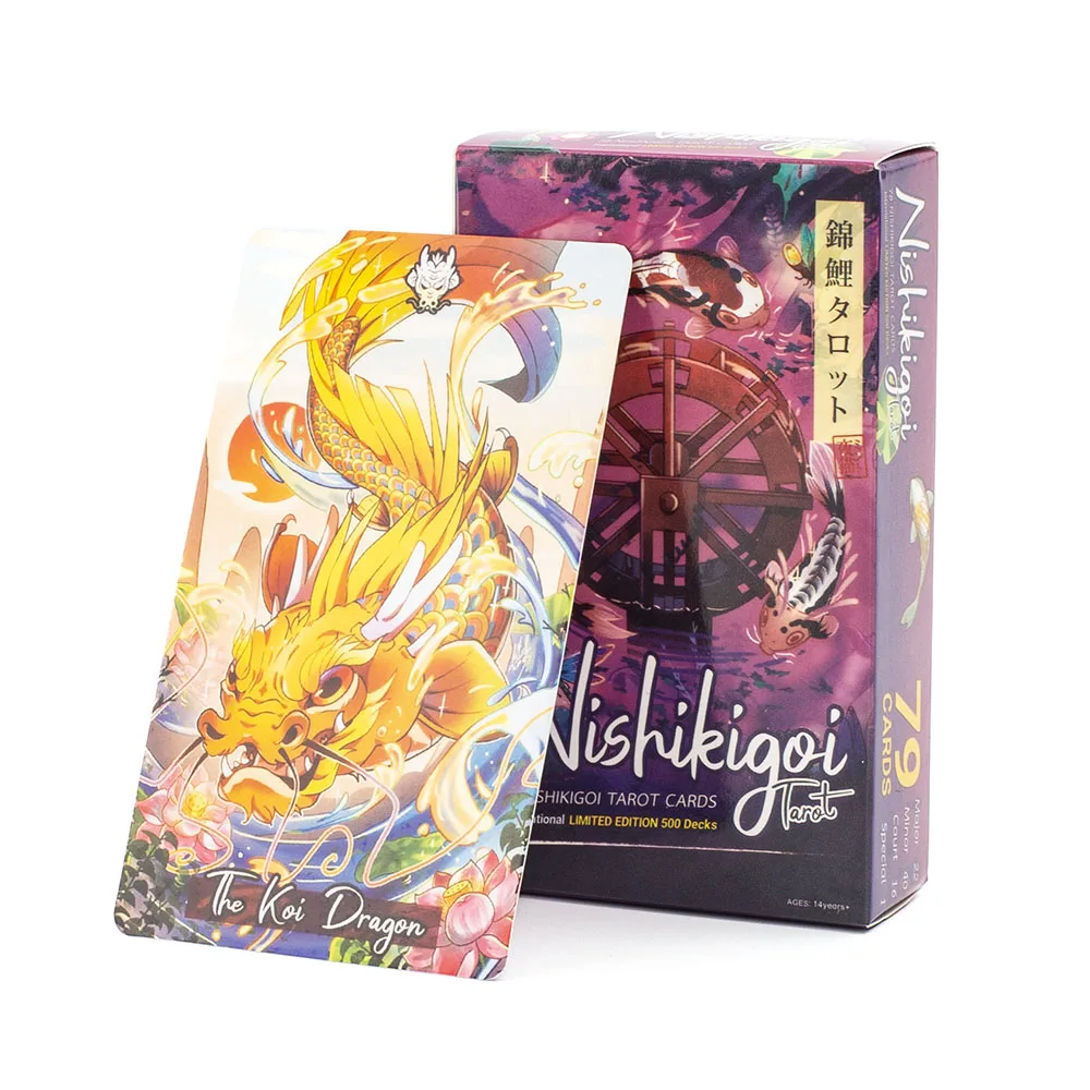 Nishikigoi Tarot 78pcs 10.3*6cm English Version Divination Board Games  Kit Party Astrology Cards Oracle