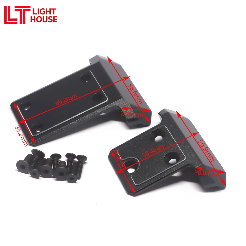 

Light House Aluminum Chassis Armor Skid Plate Front & Rear for TRAXXAS Jato 1/8 4x4 Brushless BL-2S RC Car Upgrade Part