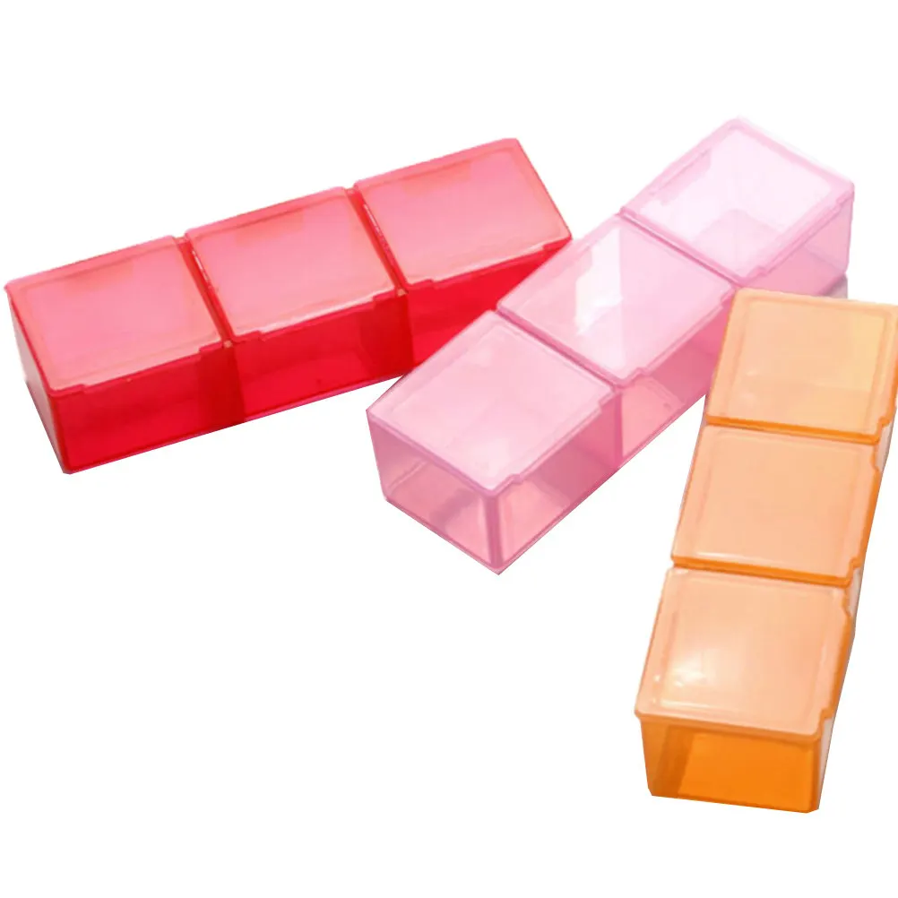1Pcs 21-Slot Pill Storage Box Sturdy Plastic Jewelry Holder Ornament Container Desktop Organizer Clean Tidy Table Medicine
