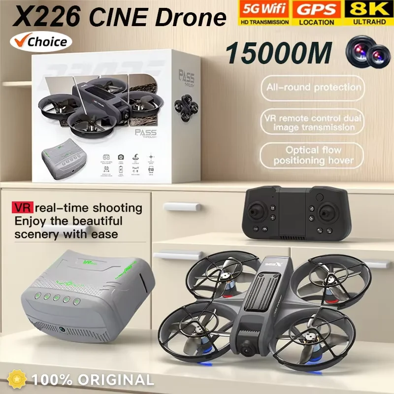 الأصلي X226 الطائرة بدون طيار 5G 2.4G GPS المهنية التصوير الجوي طائرات التحكم عن بعد 8K HD كاميرا مزدوجة كوادكوبتر اللعب الهدايا