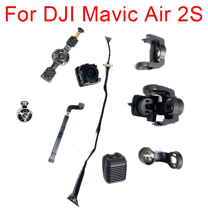 Caméra à cardan d'origine pour DJI Air 2S, couvertures de marché rapide de lacet, moteurs à cardan, ligne de signal de bras de moteur de rouleau, câble PTZ