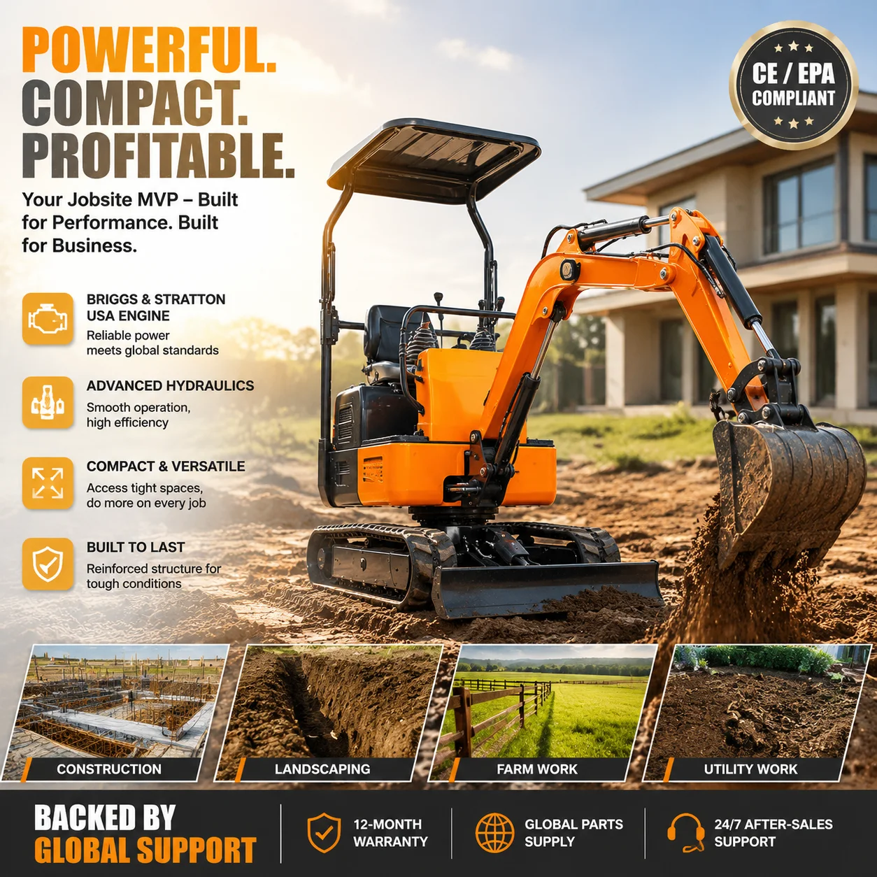 High Performance Stable Performance Excavator Mini RC Excavator Small Excavator