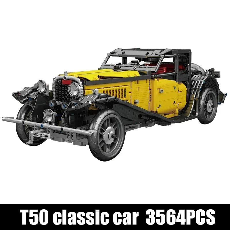 Mould King Car Mercedes Blocks Car Assembly Model Pull Back Building Blocks MOC Vintage Classic Car Toys For Adults Kids Gifts