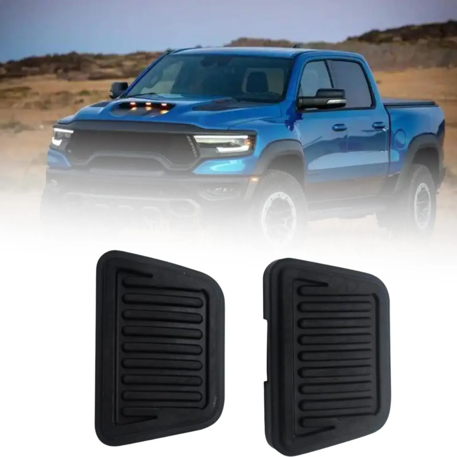 

Clutch and Brake Pedal Cover Easy Installation Anti Slip Auto Accessory Professional 52009562 for Dodge RAM Trucks 1994-2002