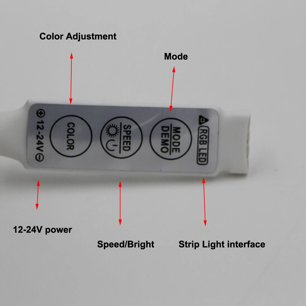 

DC12V-24V USB 5V 3key светодиодный цветной контроллер для 5050 2835 RGB светодиодная лента DIY декоративное освещение праздники