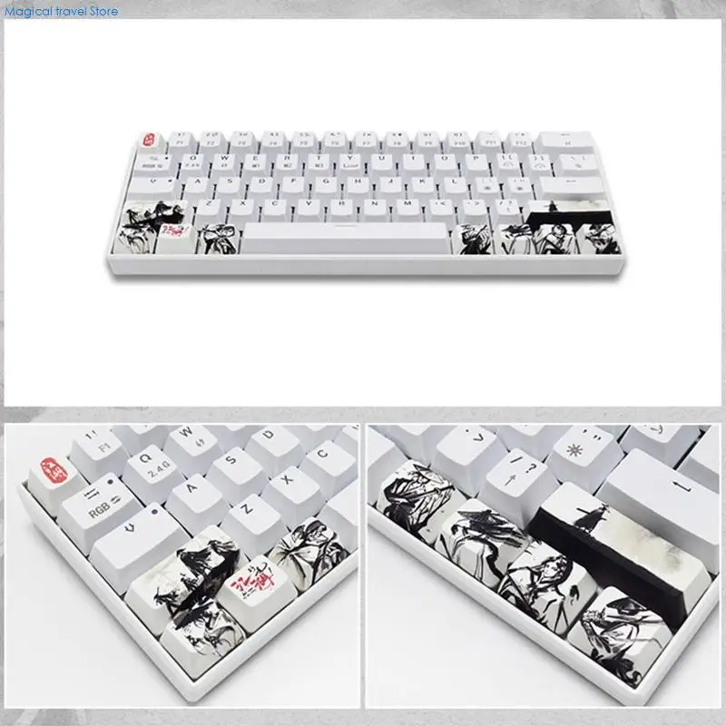 N2UB 10PCS PBT OEM Profile Keycap Dye-Sub SHIFT Keycaps for Cherry MX Switches