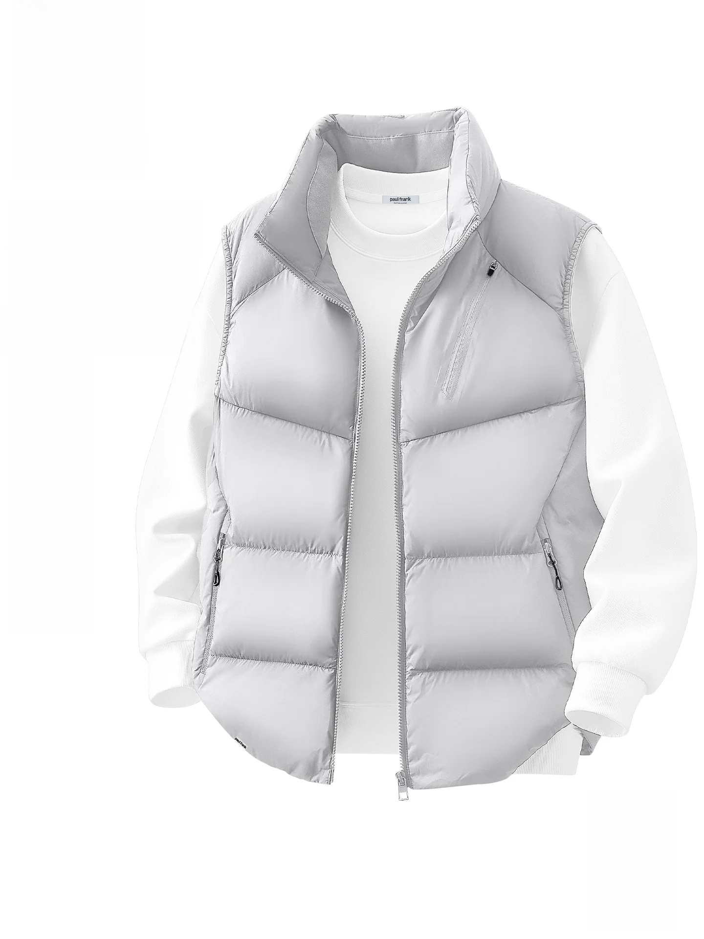 

Пуховый жилет M Jaet Du с воротником-стойкой, белый, повседневная модная верхняя одежда из полиэфирного волокна