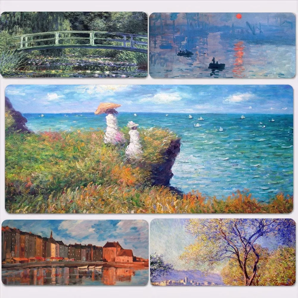 Claude Monet Mousepad Large Gaming Compute Gamer PC Keyboard Mouse Mat