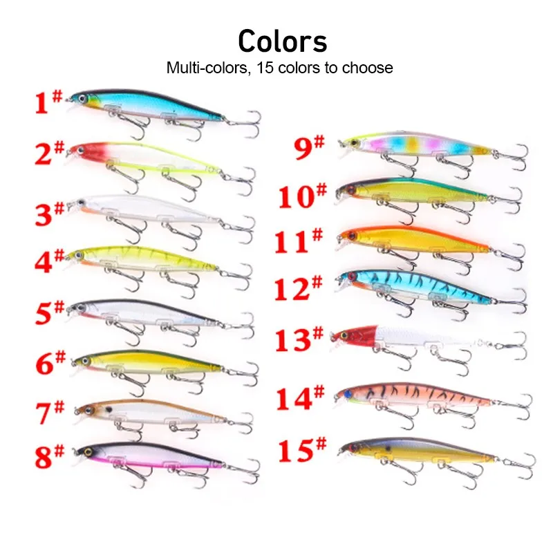 الطعم الاصطناعي لصيد سمك الشبوط ، إغراء الثابت لصيد الأسماك ، wobblers ، cranbait ، الطعم الاصطناعي للأسماك ، معدات الصيد ، 11 سنتيمتر ، 12.9g ، 1 قطعة
