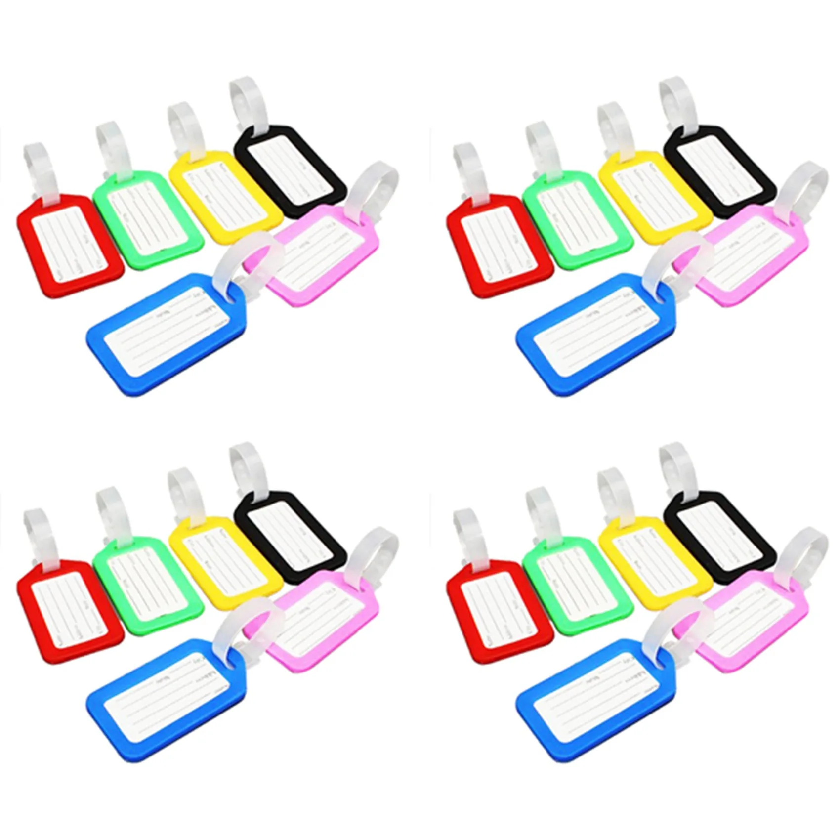 

L72A-50 Travel Luggage Bag Tag Plastic Suitcase Baggage Office Name Address ID Label
