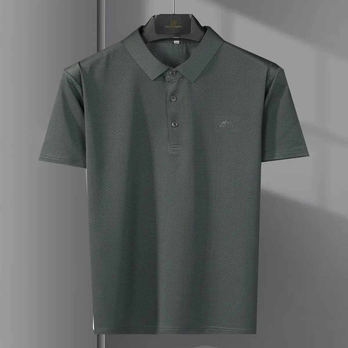 

Luxury Brand High-end Jacquard Golf Shirts Mens Short Sleeve T-shirt Summer Business Casual Tops Solid Tees Design Shirt Black