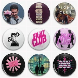 58mm Retro Classic Movie Fight Club Logo Button Pin Vintage Film Aesthetic Badge This is Your Life Brooch Backpack Cute Decor
