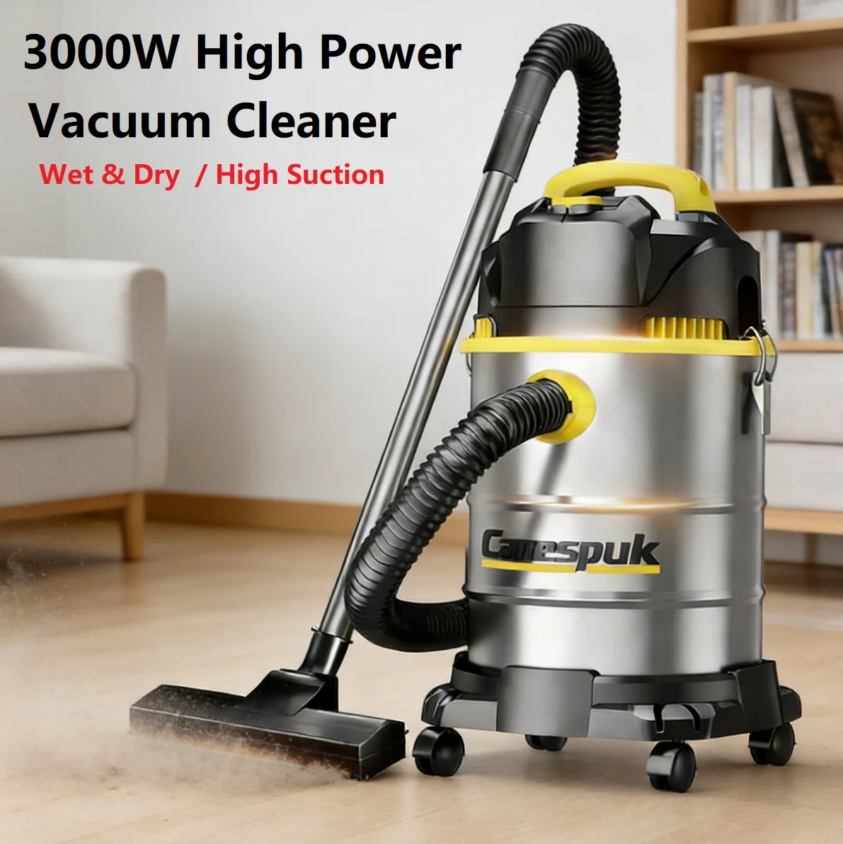TUNGFULL 3 in 1 Electric Vacuum Cleaner Wet Dry Vacuum Cleaner Industrial Vacuum Cleaner for Hotels Malls Warehouses Car Washes