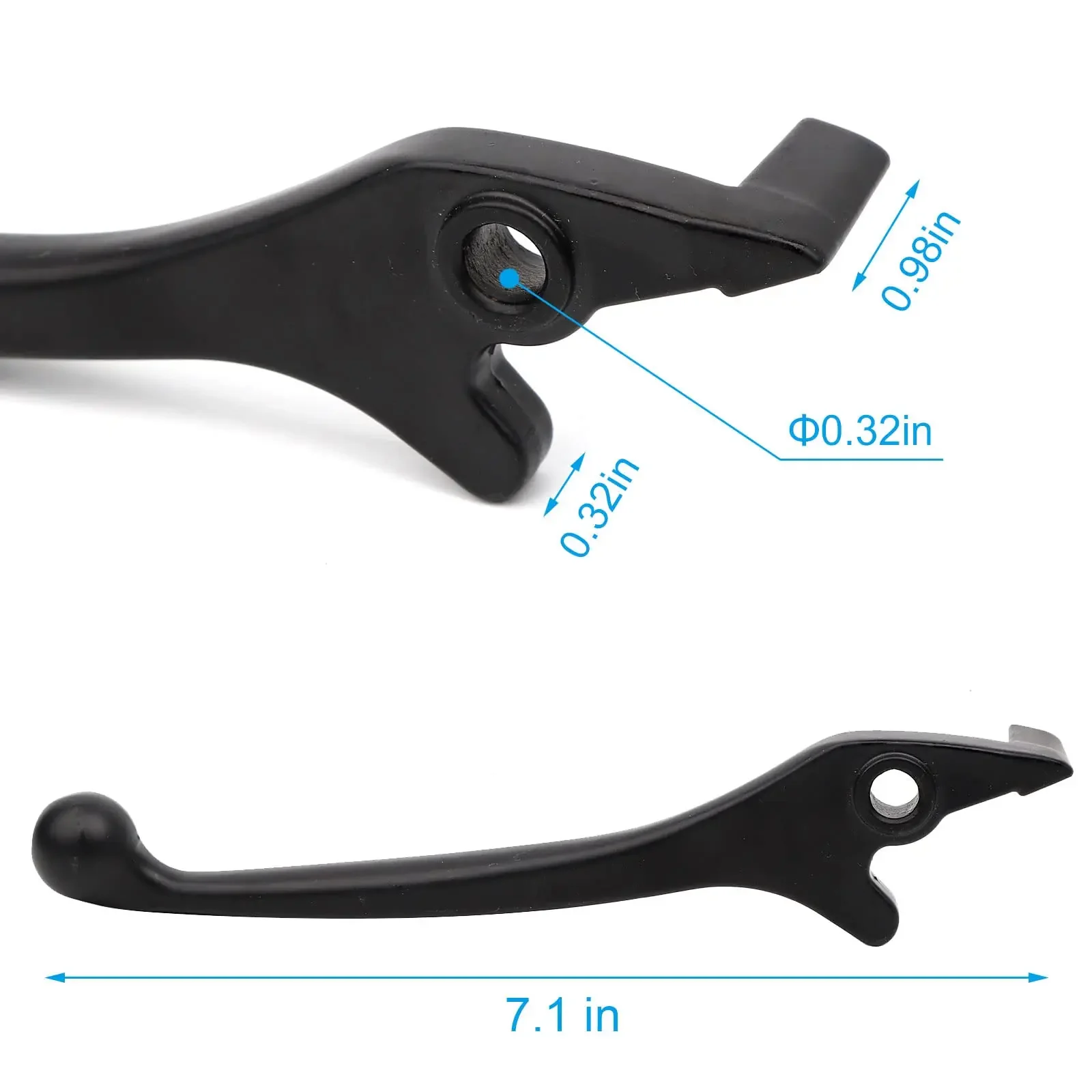 

Mini Bike Black/Silver Right/Left Disc Brake Lever for 50CC-125CC Chinese Pit Dirt Bike Motorcycle Scooter Bicycle Parts