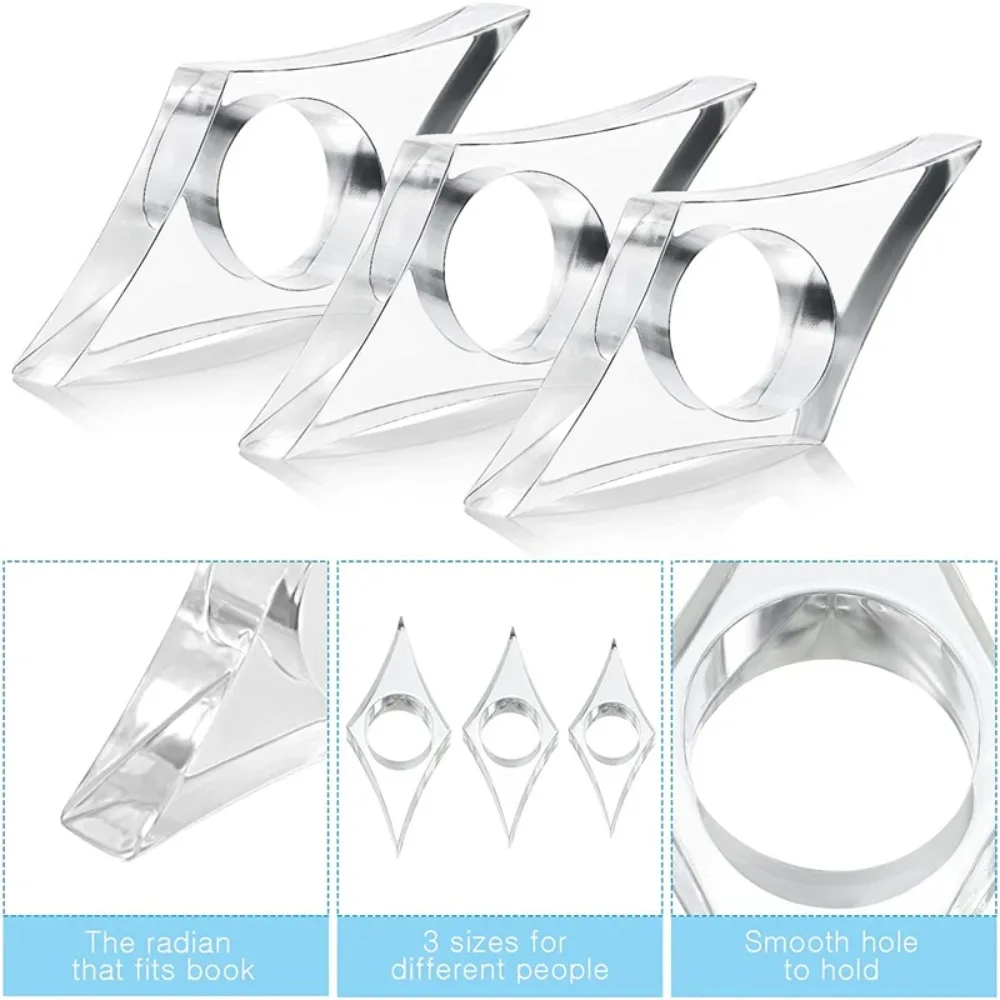 Multi Function Acrylic Thumb Book Holder Page Support Uses for Reading Study School Office Bookmark Tool