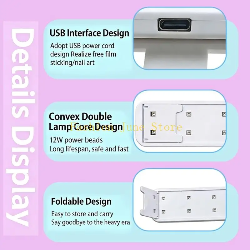 N5KA Portable USB Curing Machine 8 LED Lamps Touch Panel 30 60 90s Timer