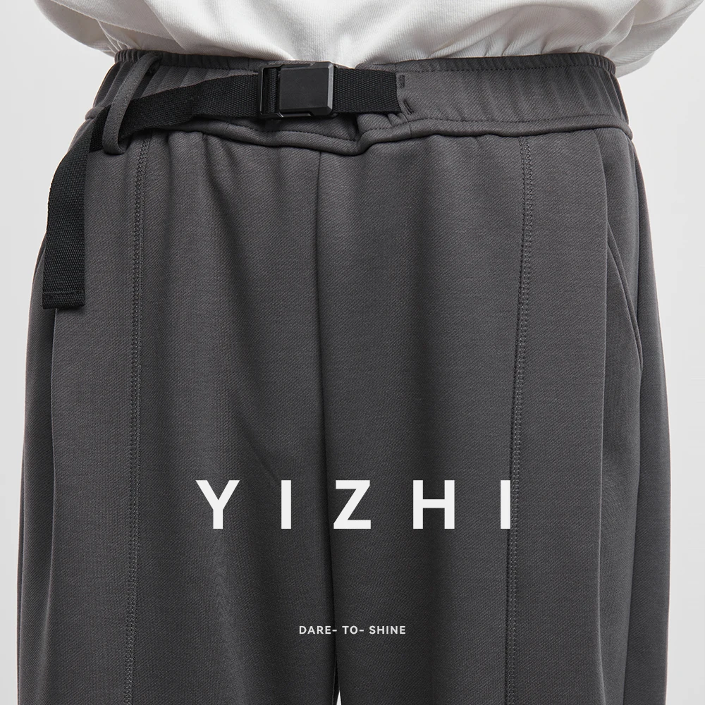 موضة الرجال متماسكة مستقيم فضفاض ثنى سراويل تقليدية 2025 الخريف والشتاء جديد كل مباراة السراويل بنطال ذو قصة أرجل واسعة #6