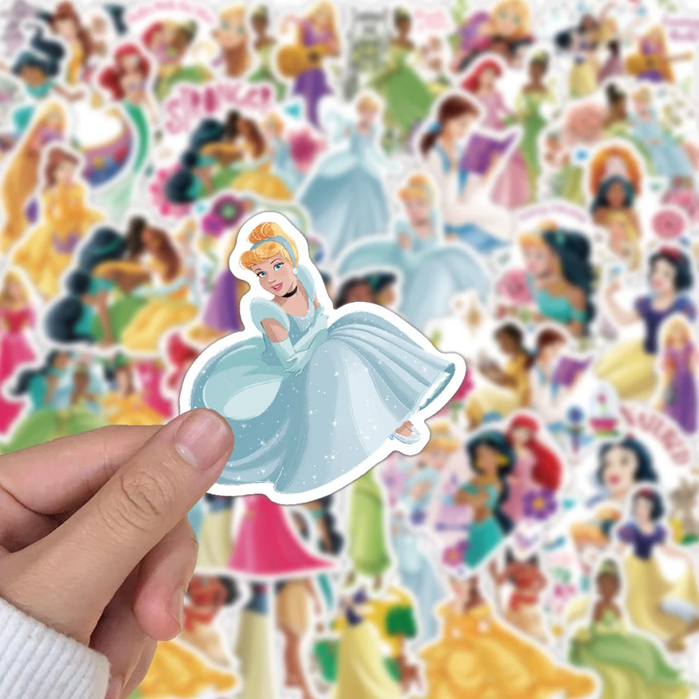 

10/30/50pcs Cute Mixed Disney Anime Princess Stickers Kawaii Cartoon Decals Waterproof DIY Guitar Water Bottle Phone Sticker Toy