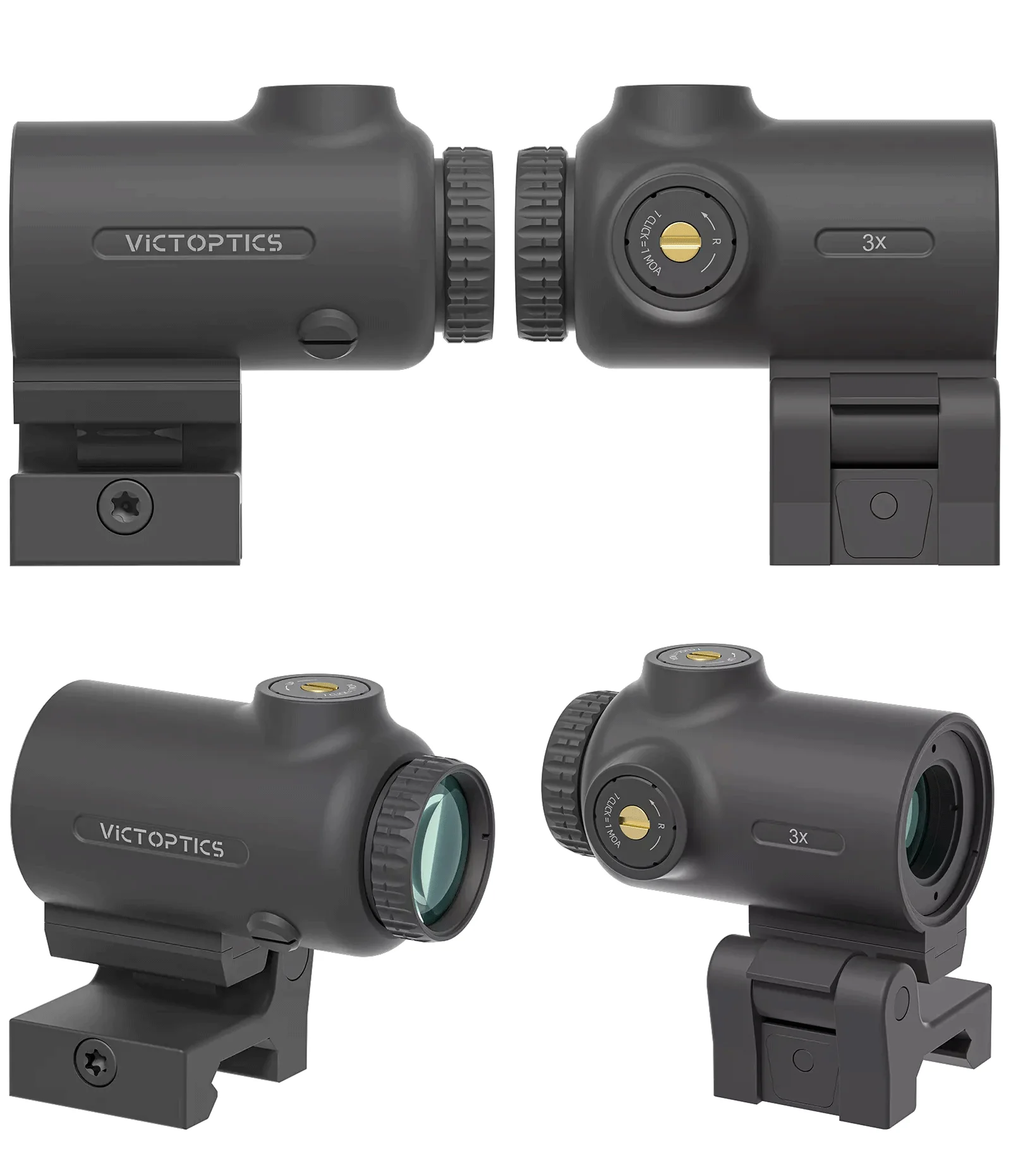 Victoptics 3x Vergrößerungsglas FMC-Linsen & Dual-Prism-System Sorgen für ein Helleres Schärferes Sichtfeld mit Klappbarer Seitenmontage – Detail 2
