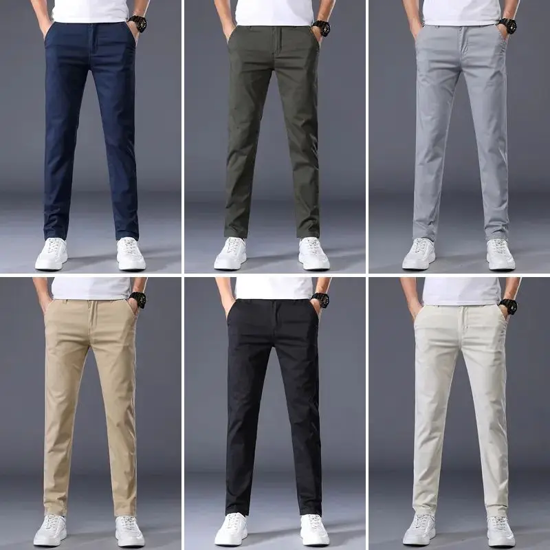 

Men's Classic Summer Thin Casual Pants 7 Colors Straight Leg Eighteen Pants Youthful Vitali Sle Casual Wear