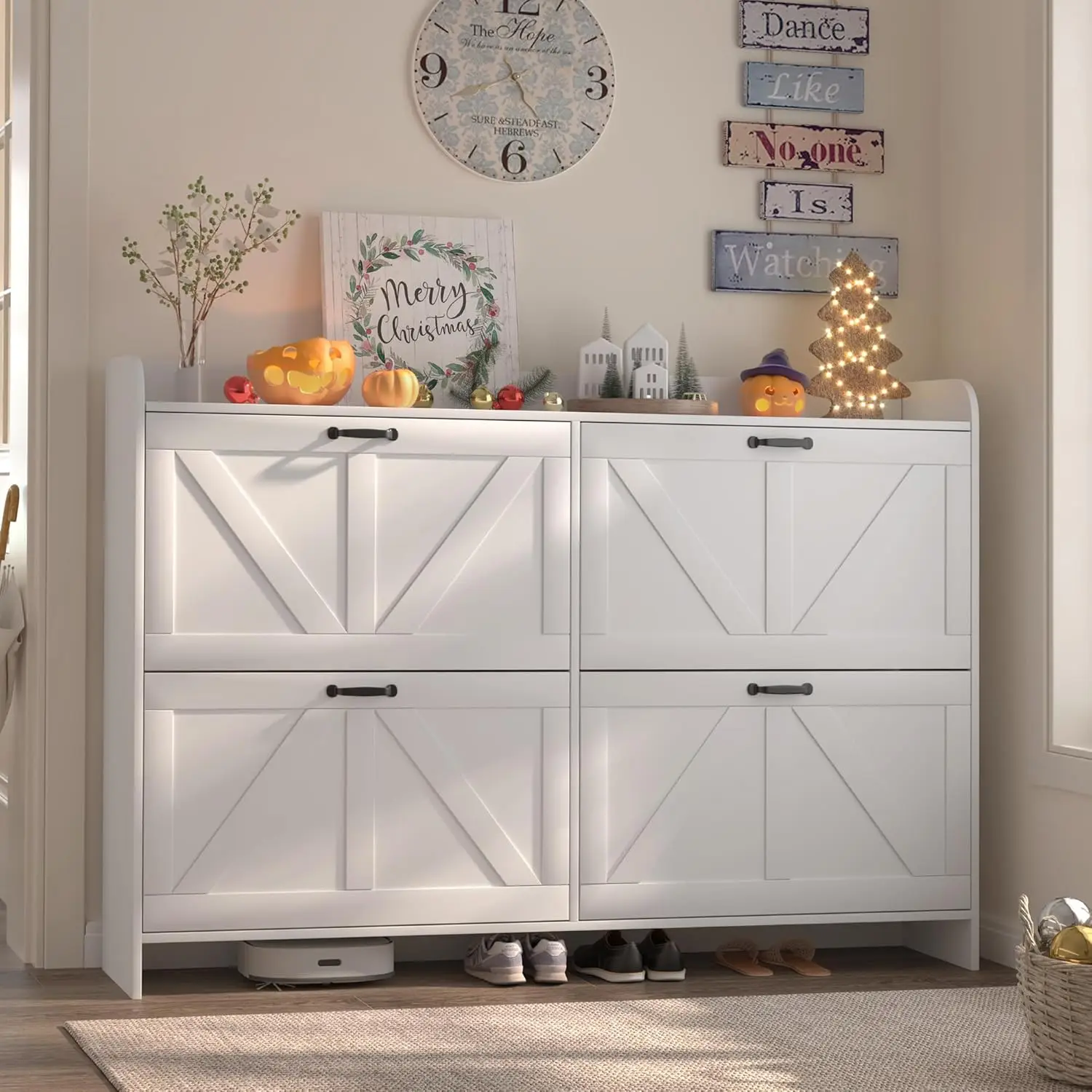 

Тумба для обуви с 4 откидными ящиками, узкий шкаф для хранения обуви с регулируемыми и съемными полками, отдельно стоящий, на заказ