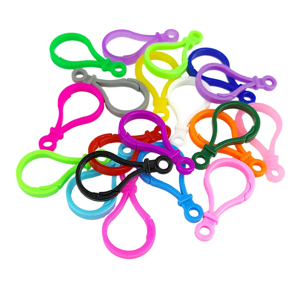 100 Pcs Keychain Hook Color Light Bulb Buckle Keychains Keyrings Bulk Lobster Carabiner Keys