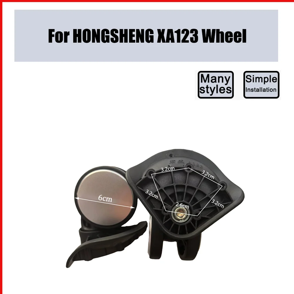 

For HONGSHENG XA123 Trolley Case Wheel Pulley Sliding Universal Luggage Wheel Silent Smooth Wear-resistant Accessories Wheels