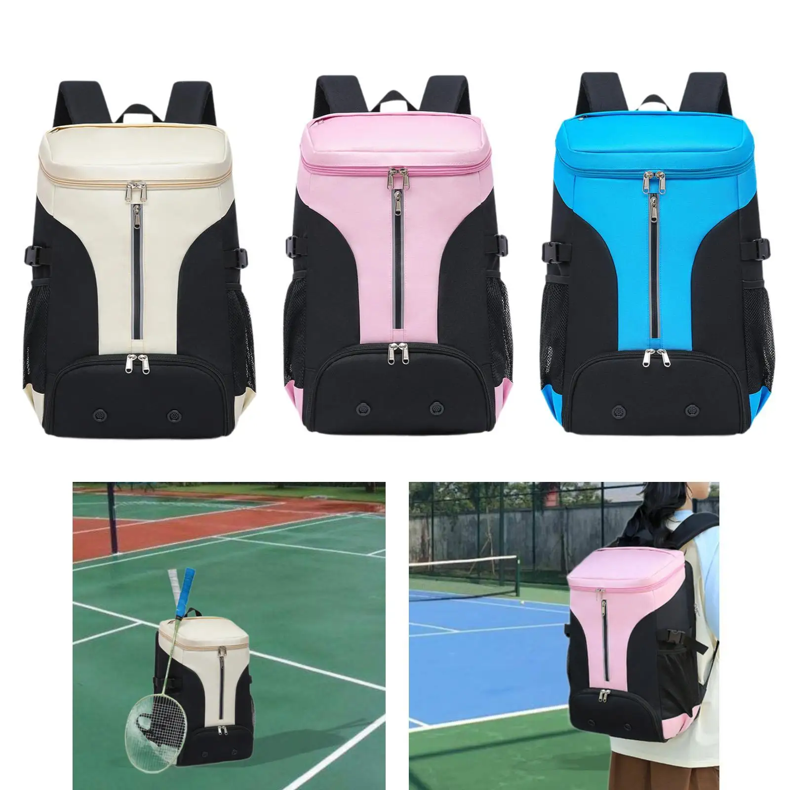 Zaino da Badminton con scomparto per scarpe tracolla regolabile borsa sportiva zaino da Tennis per attività all'aperto viaggi palestra donna uomo