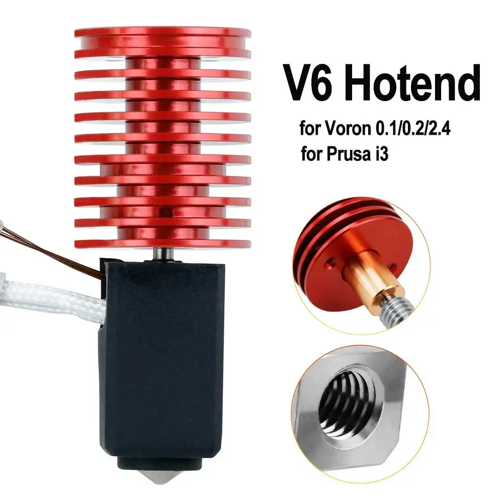 

Высокоскоростная Печатная головка Volcano V6 Hotend Kit биметаллическая горловина J-Head для Voron 0,1/0,2/2,4, детали для 3D-принтера Prusa, новая модернизированная