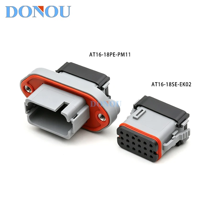 18Pin AT16-18PE-PM11 AT16-18SE-EK02 AT Series Sealed Connector Kit For Truck Bus Heavy Equipment Vehicle Harness Wire Plug Kit S