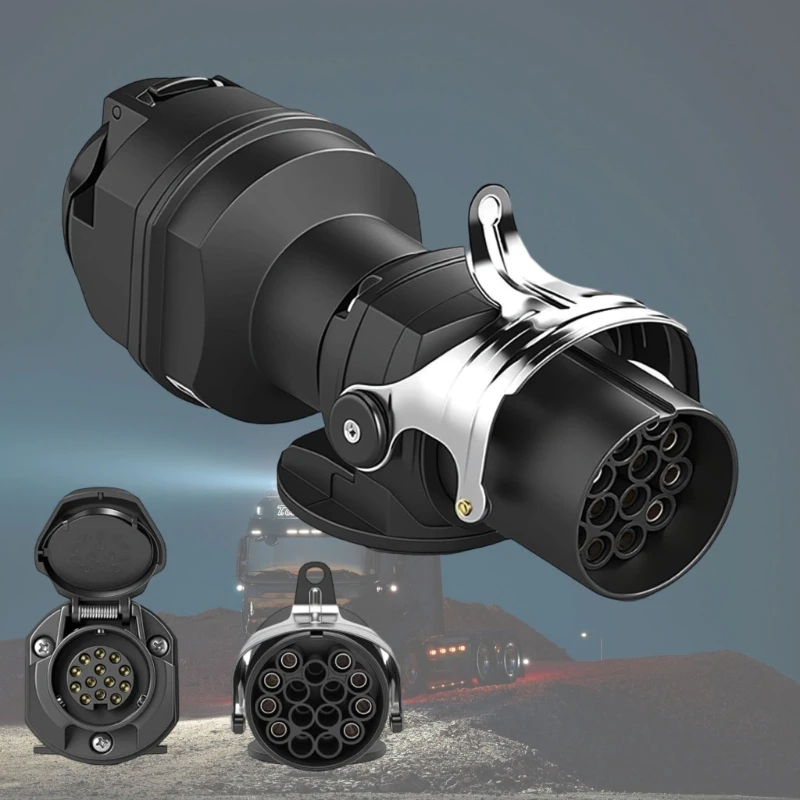 24V To 12V Power Adapter 15 Pin Truck ABS Socket To 13 Pin Trailer Attachment For Commercial Vehicles Trucks And Trailers