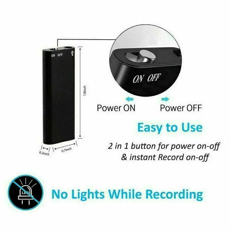 4-64GB Tiny Digtal Voice Recorder Espia Mini Sound Portable Voice Activated Dictaphone Noise Reduce Recording MP3 Player