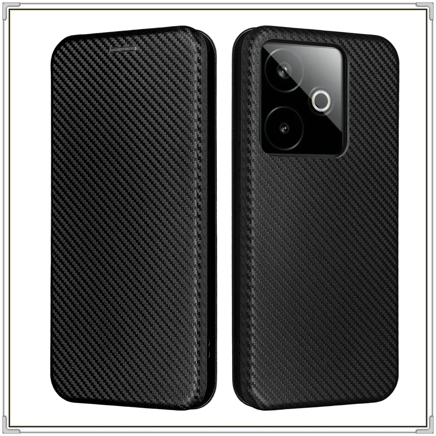 Realme GT 7 GT7 7T 5G Luxury Carbon Fiber Skin Leather Case Book Flip Magnet Full Cover For Realme GT7T GT 7 7T Phone Bags