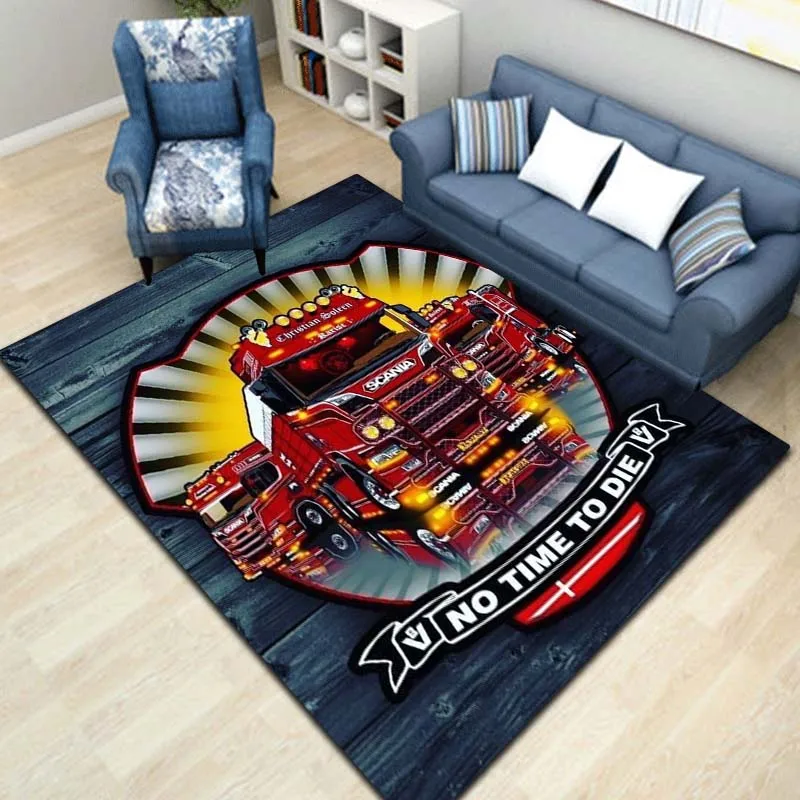 S-Scania Fashion Luxury Truck Logo Corridor Living Room Bedroom Decoration Soft Laundry Room Mat Bedside Area Anti slip Carpet