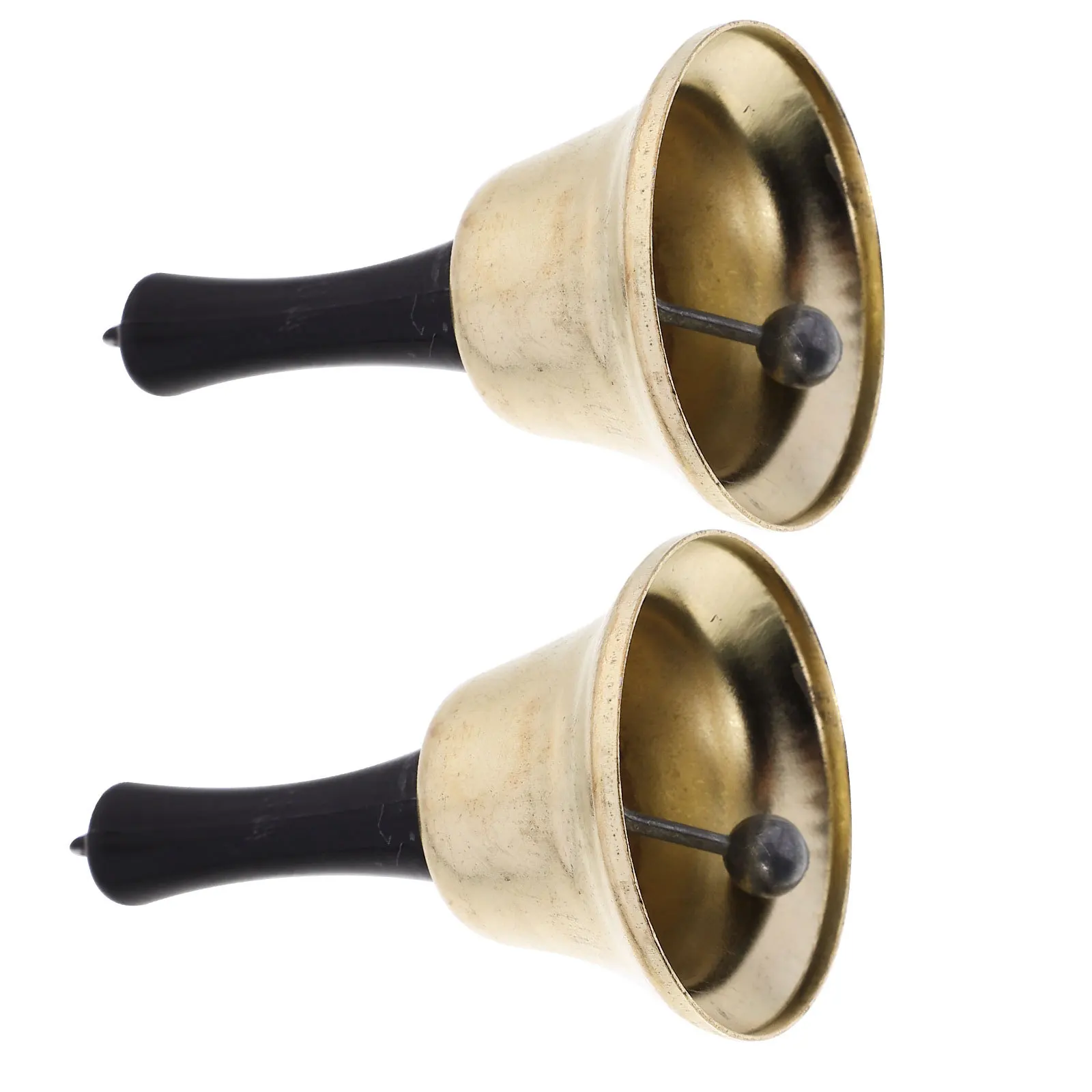 2 قطعة Handbell المعدني خفيفة الوزن مقبض مريح مدرسة المنزل حفلة موسيقية جرس قرع اليد