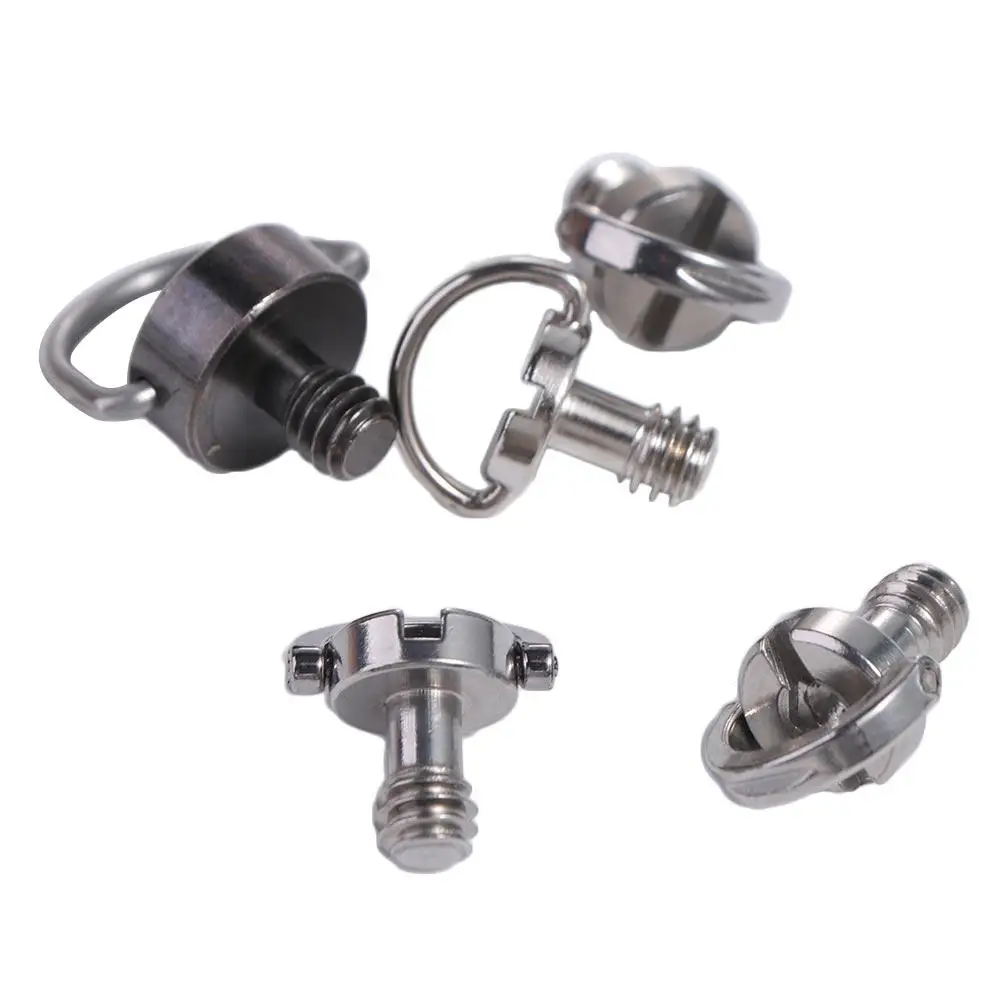 Tripod Camera Accessories For DSLR Quick Release Fixed Adapter Silver 1/4 Inch Screw D-Ring Screw Camera Screw Tripod Screw