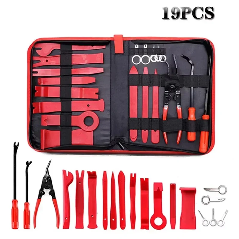 Per Alfa 19PCS Kit di strumenti per la rimozione dello stereo per auto Strumento per la rimozione del pannello centrale dell'auto in nylon