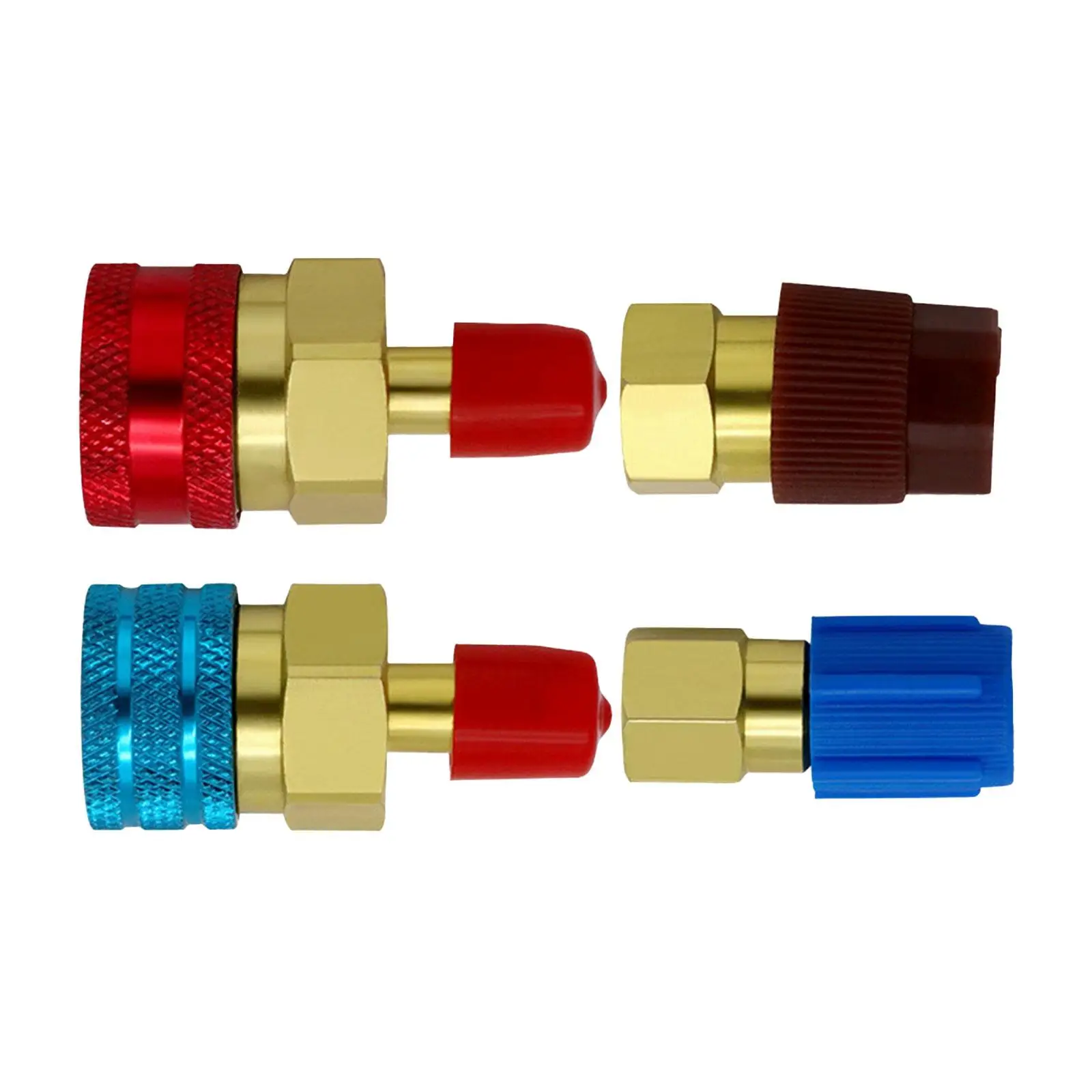 R1234yf Quick Couplers Set Multipurpose Practical Hose Fitting Connector for Automobile Household Air Conditioning System